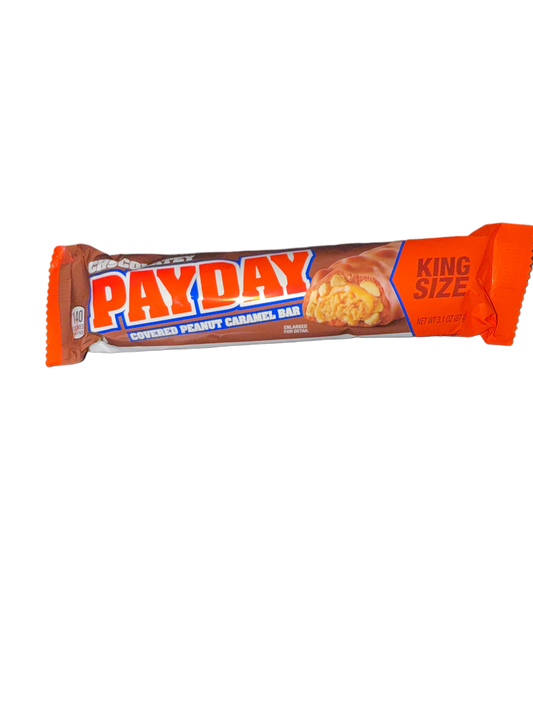 Payday Chocolate Covered Peanut Caramel King Size Bar 96G - U.S Edition
