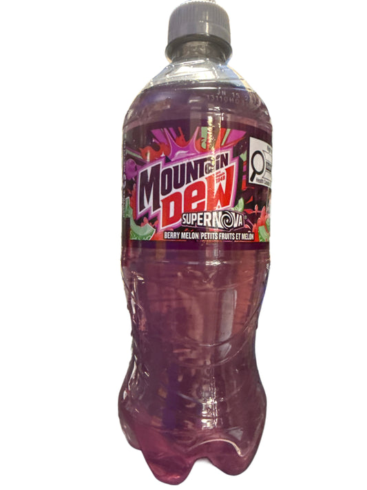 Mountain Dew Limited Edition Super Nova Berry Melon Bottle 591ML - Canadian Edition