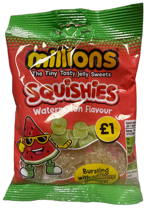 Millions Squishies Watermelon Flavor 100G - U.K Edition