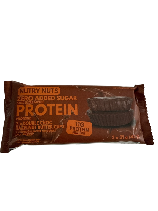Nutry Nuts 11 Gram Double Chocolate Hazelnut Butter Protein Cups 42G - U.K Edition