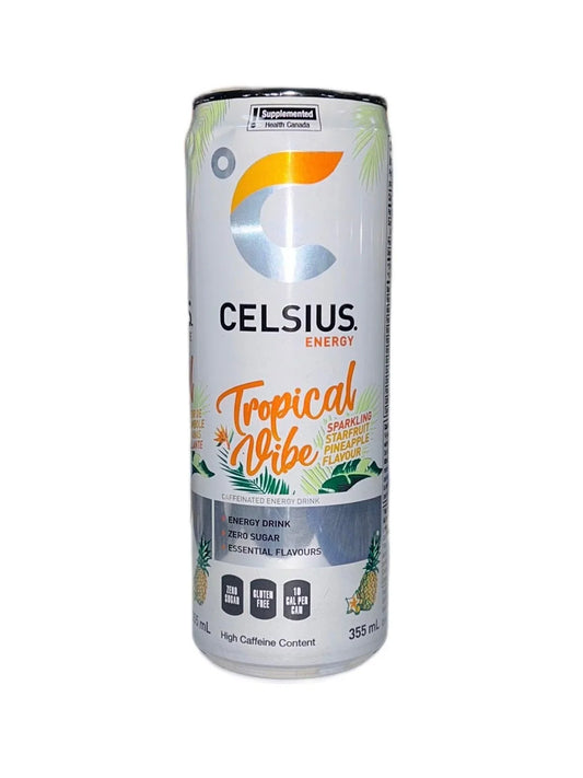 Celsius Live Fit Energy Sparkling Water - Tropical Vibe - Extreme Snacks