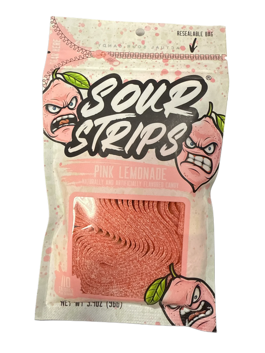 Sour Strips Pink Lemonade 3.4OZ - U.S Edition