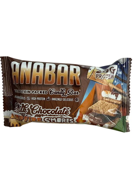 Anabar Milk Chocolate Campfire S'mores Flavour protein Bar 68G - U.S Edition