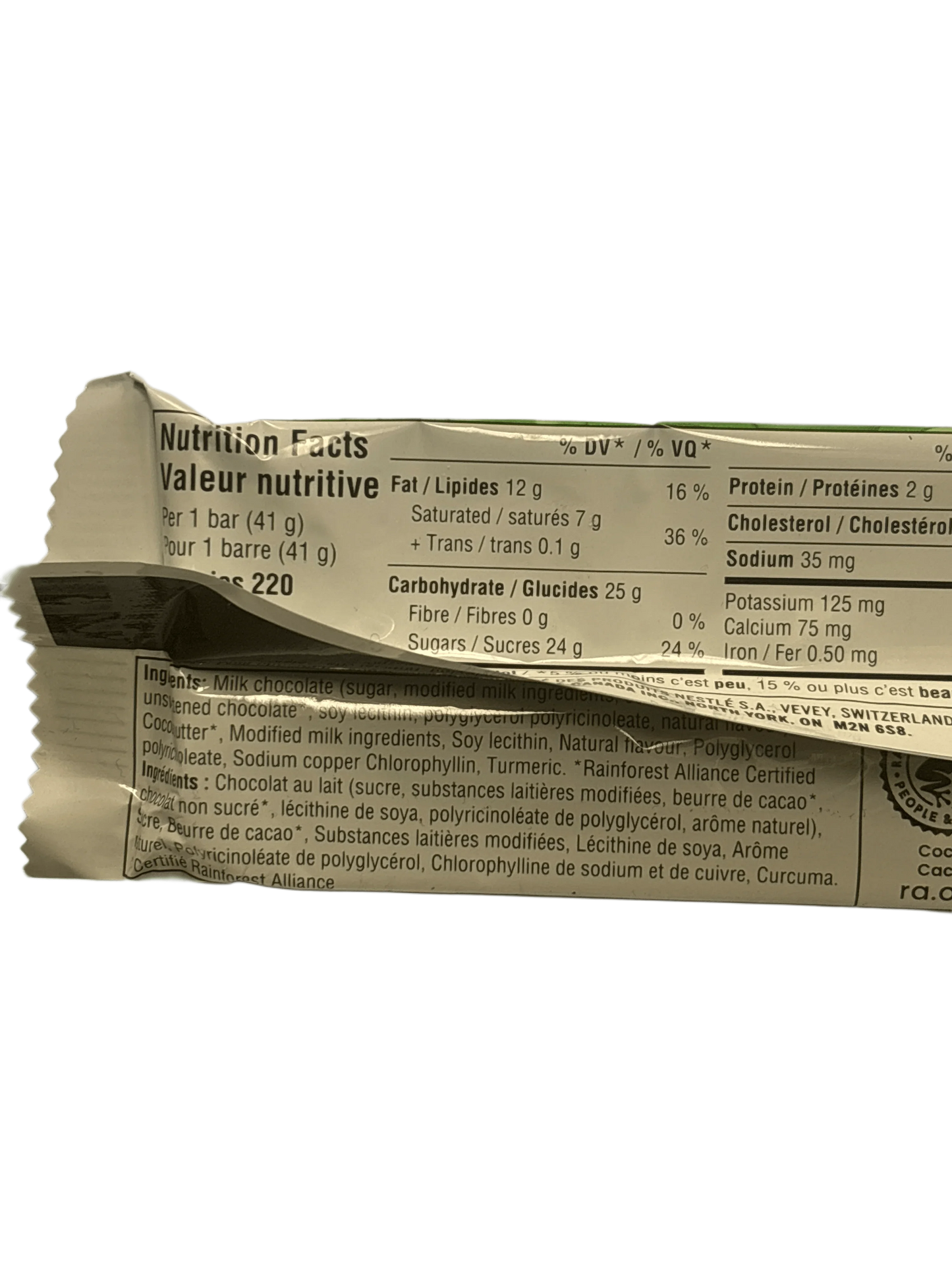 Nestle Aero Peppermint Chocolate Bar 41G - Canadian Edition