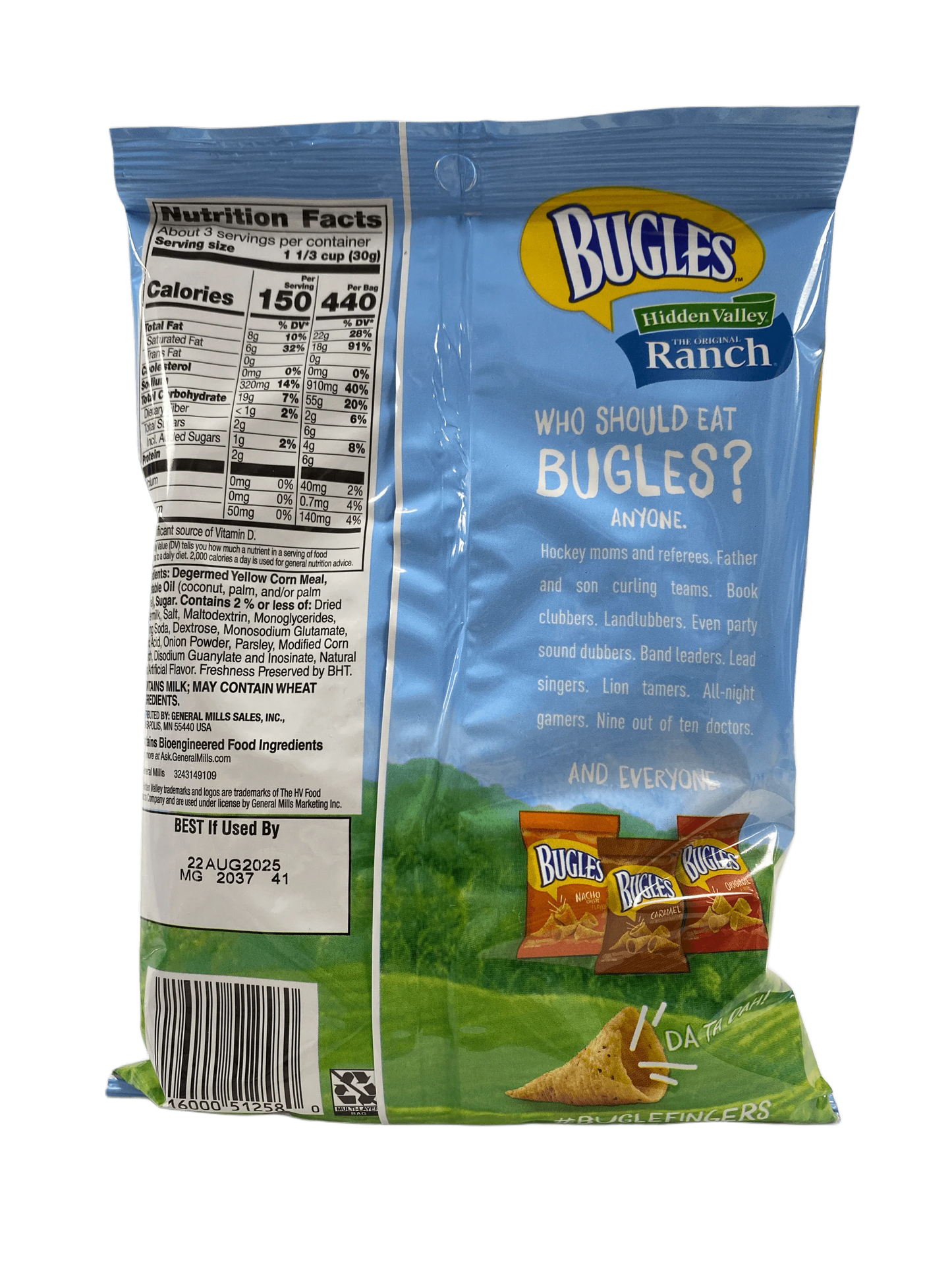 Bugles Hidden Valley Ranch - 3 OZ
