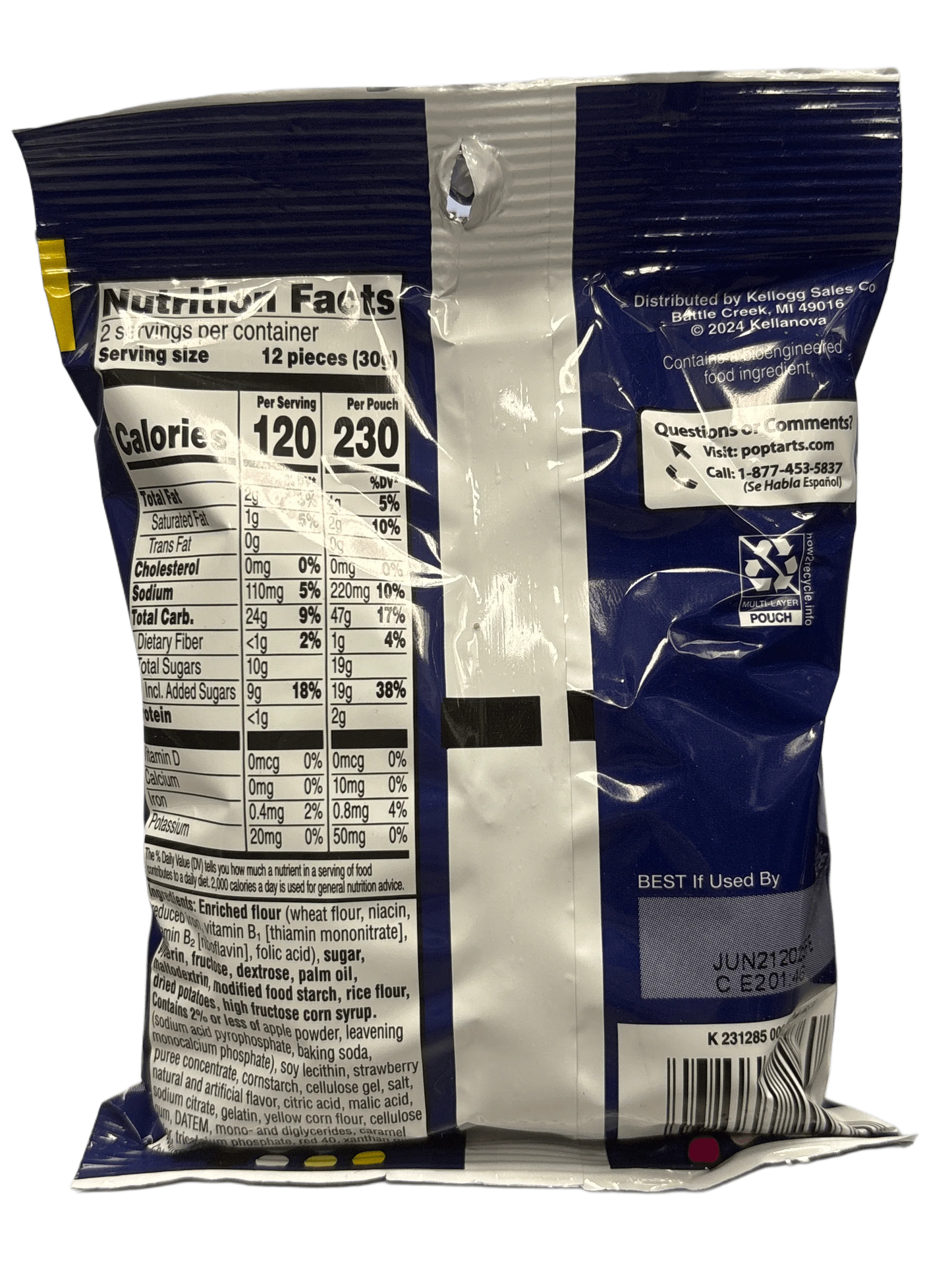 Pop Tarts Crunchy Poppers Frosted Strawberry Crunch 2.1OZ