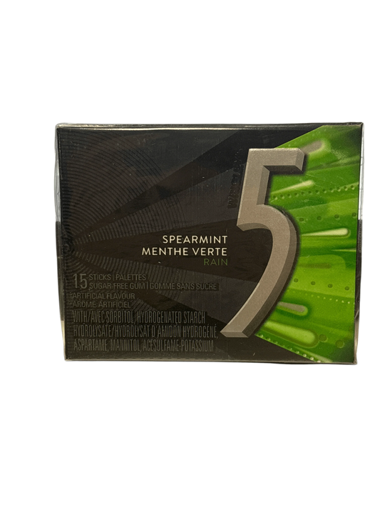 5 Gum Spearmint 15 Sticks - Canadian Edition